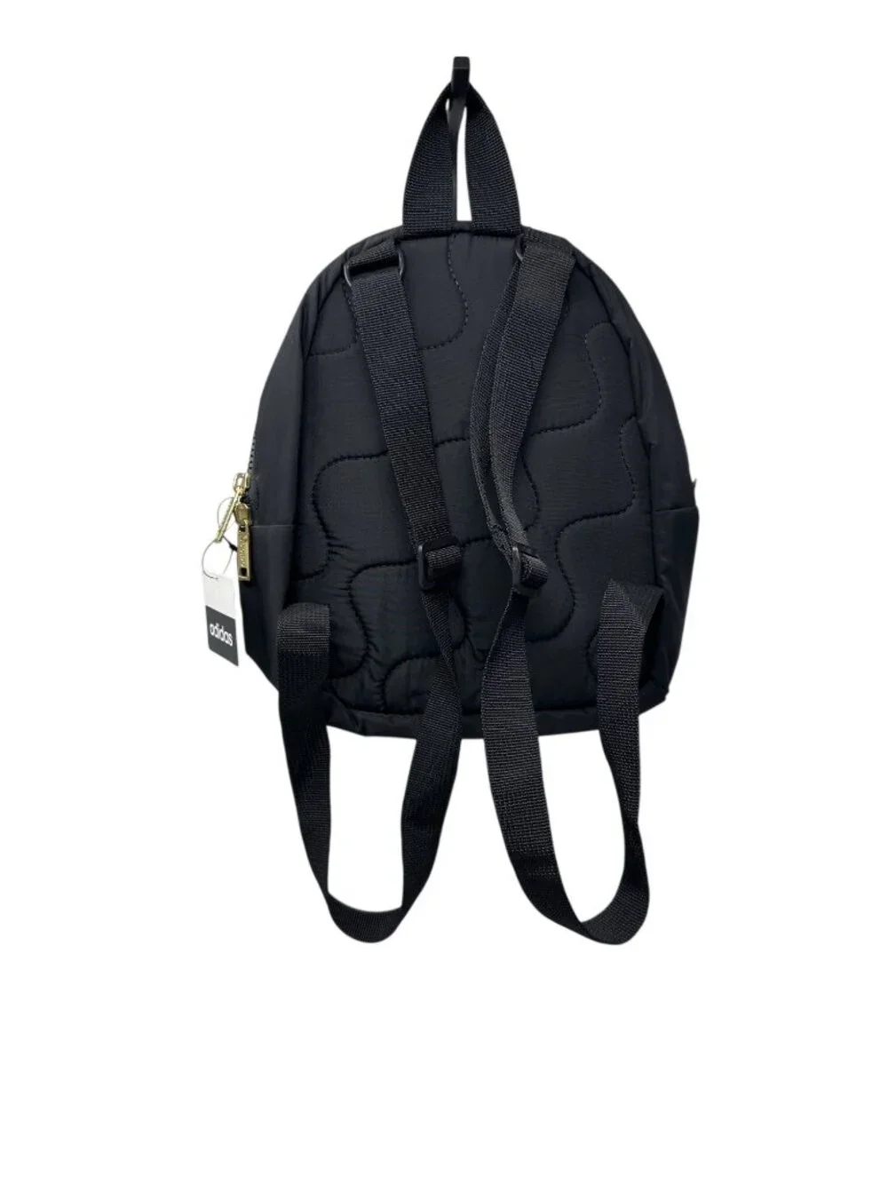 Adidas Linear Mini Backpack Black/White With Gold Zippers